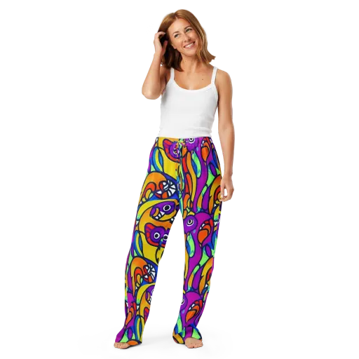 Kaleido Fish on a Women's Pajama Pants