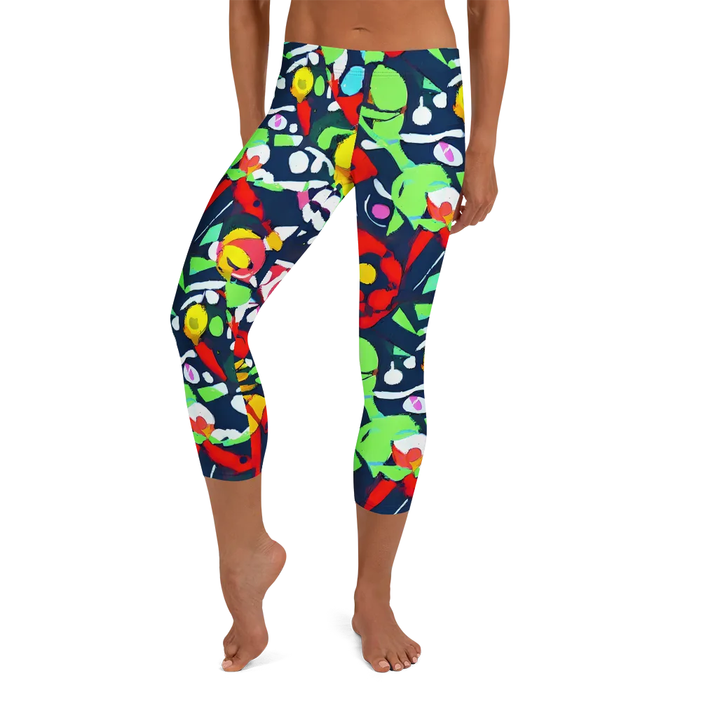 Chagall's Dream on Capri Leggings — Front
