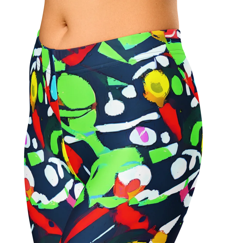 Chagall's Dream on Capri Leggings — Zoomed-in