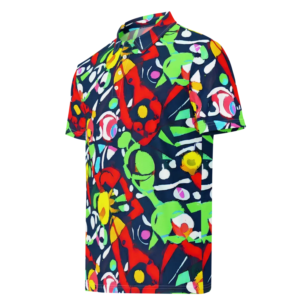 Chagall's Dream on Men's Slim Fit Polo Shirt — Left Front