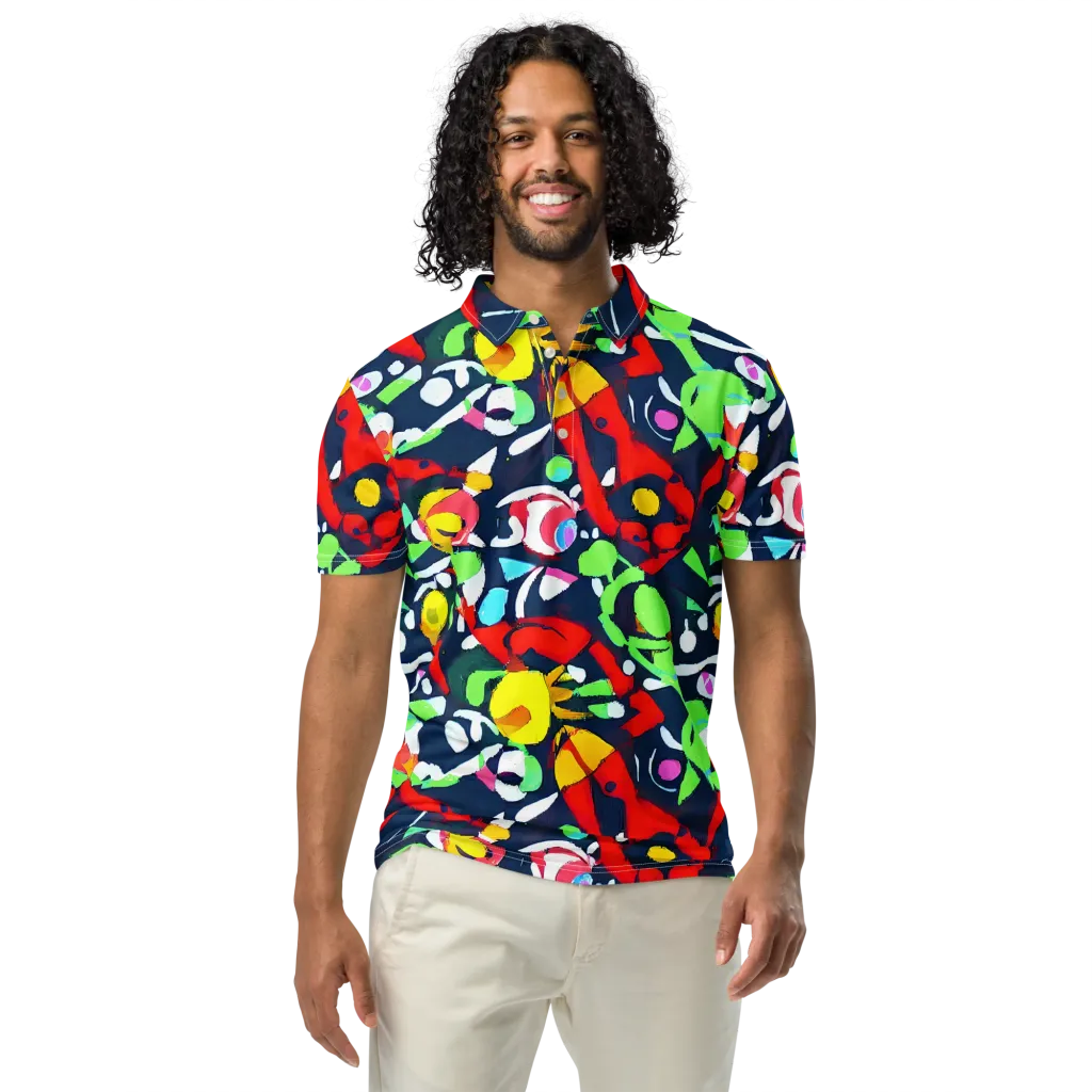 Chagall's Dream on Men's Slim Fit Polo Shirt — Front