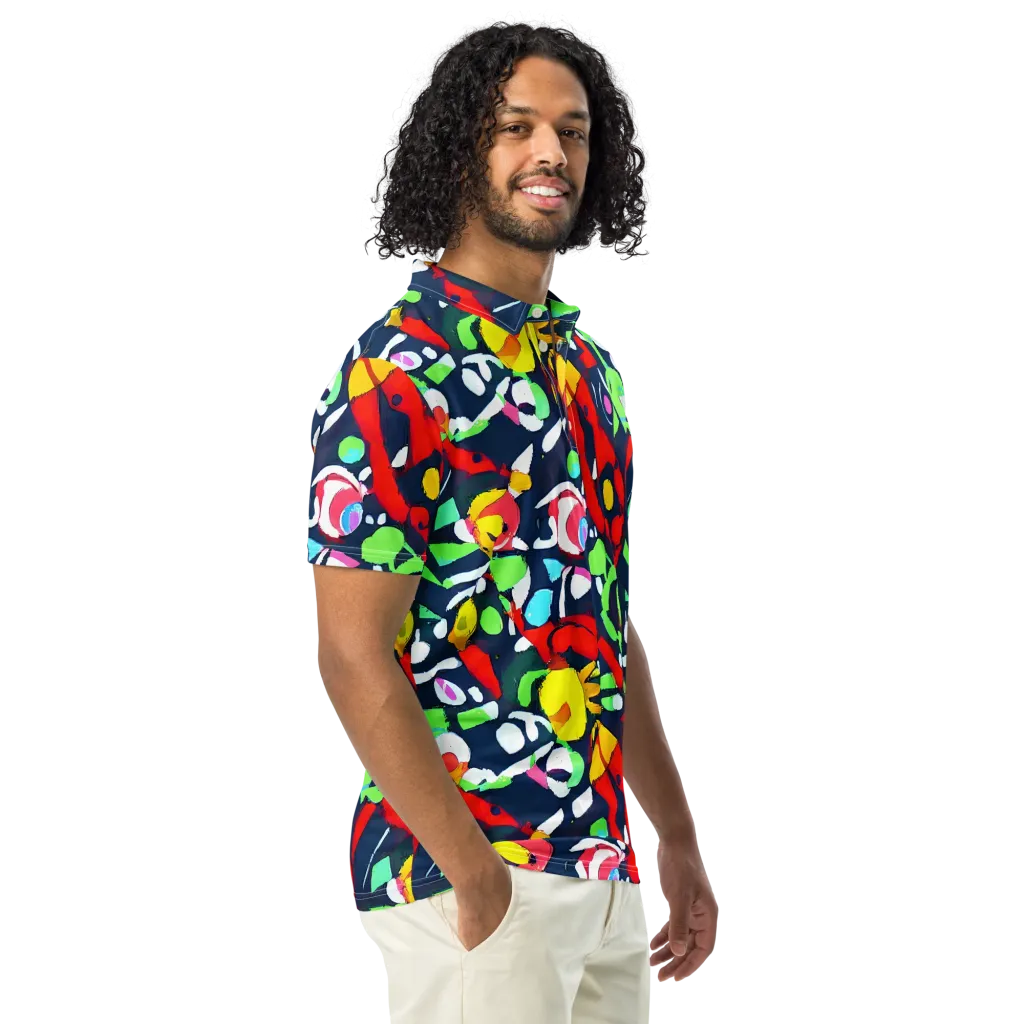 Chagall's Dream on Men's Slim Fit Polo Shirt — Right Front