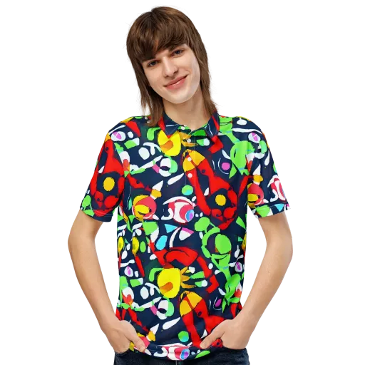 Chagall's Dream on a Men's Slim Fit Polo Shirt