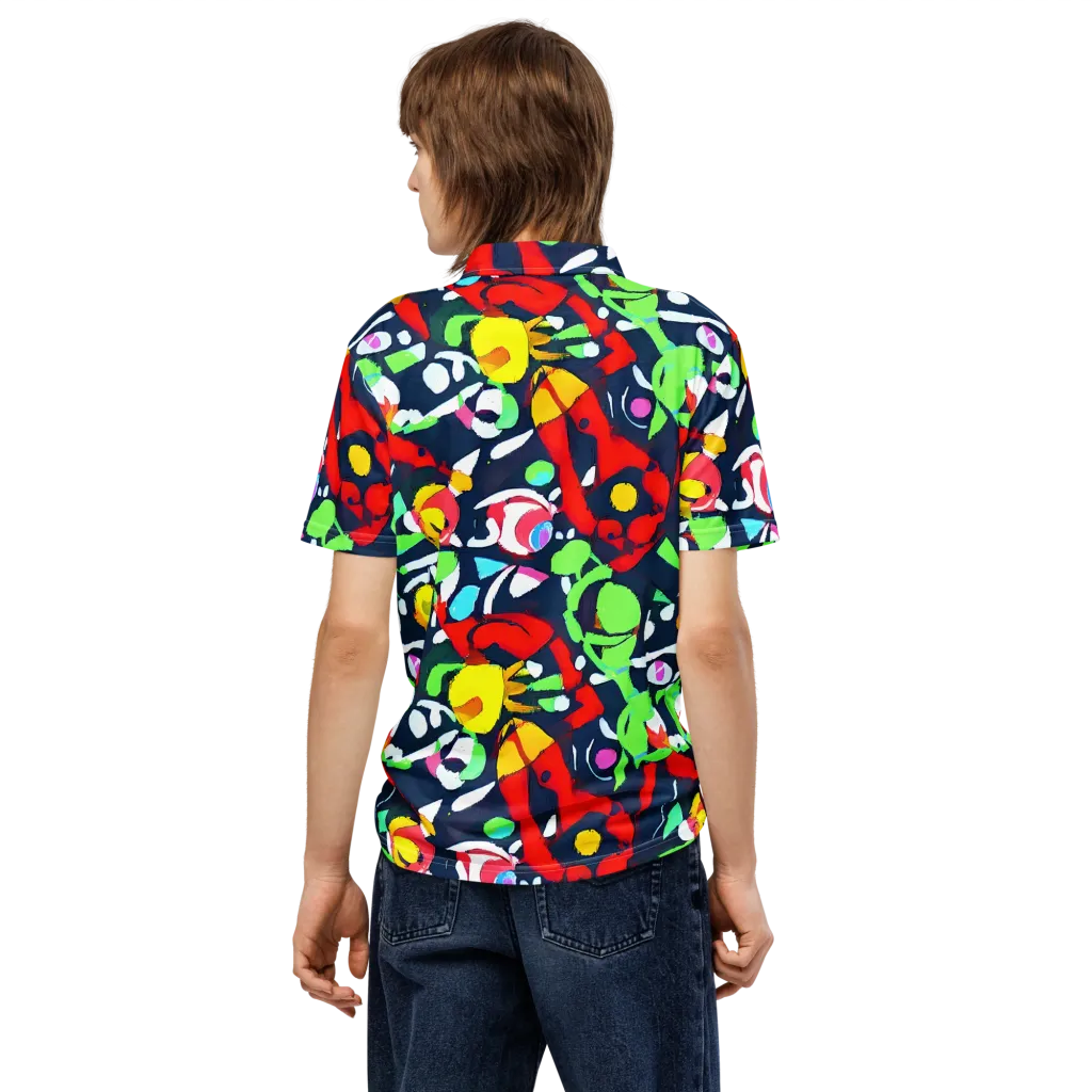 Chagall's Dream on Men's Slim Fit Polo Shirt — Back