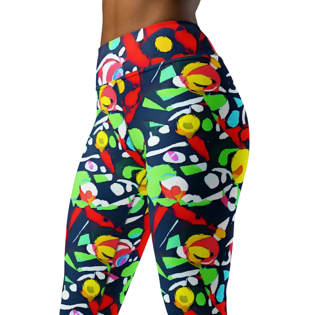 Chagall's Dream on Yoga Leggings — Left Front