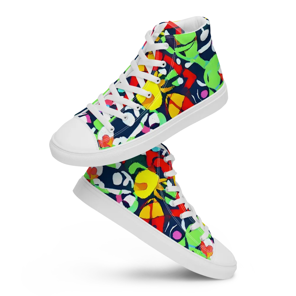 Chagall's Dream on Women's High Top Canvas Shoes — Front