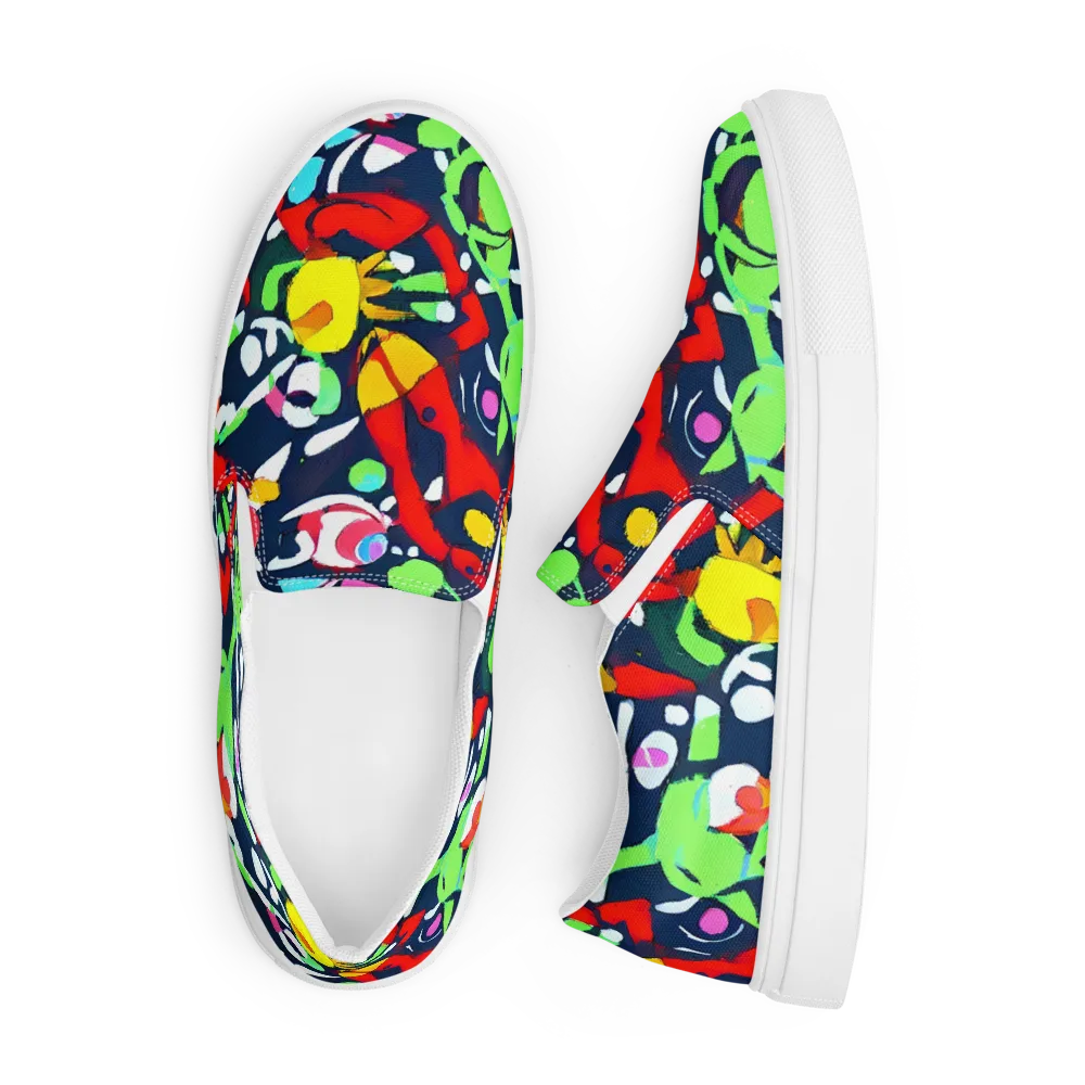 Chagall's Dream on Men's Slip-On Canvas Shoes — Front