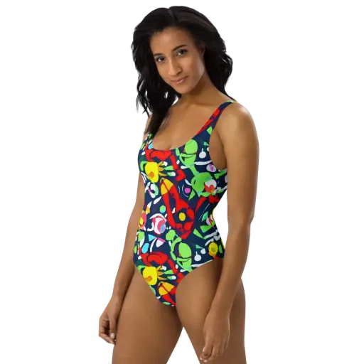 Chagall's Dream on a One-Piece Swimsuit
