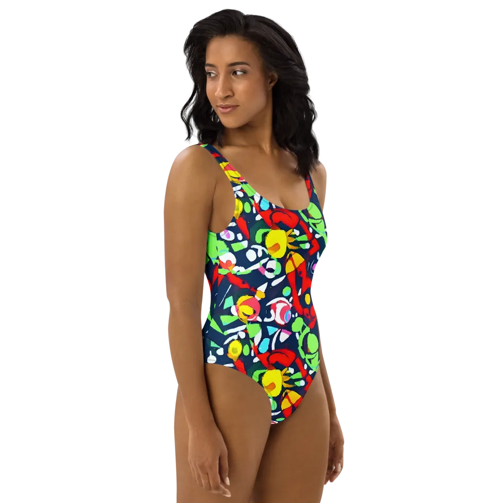 Chagall's Dream on One-Piece Swimsuit — Right