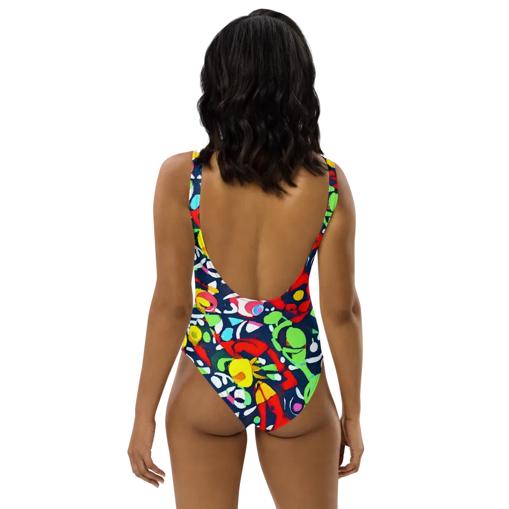 Chagall's Dream on One-Piece Swimsuit — Back