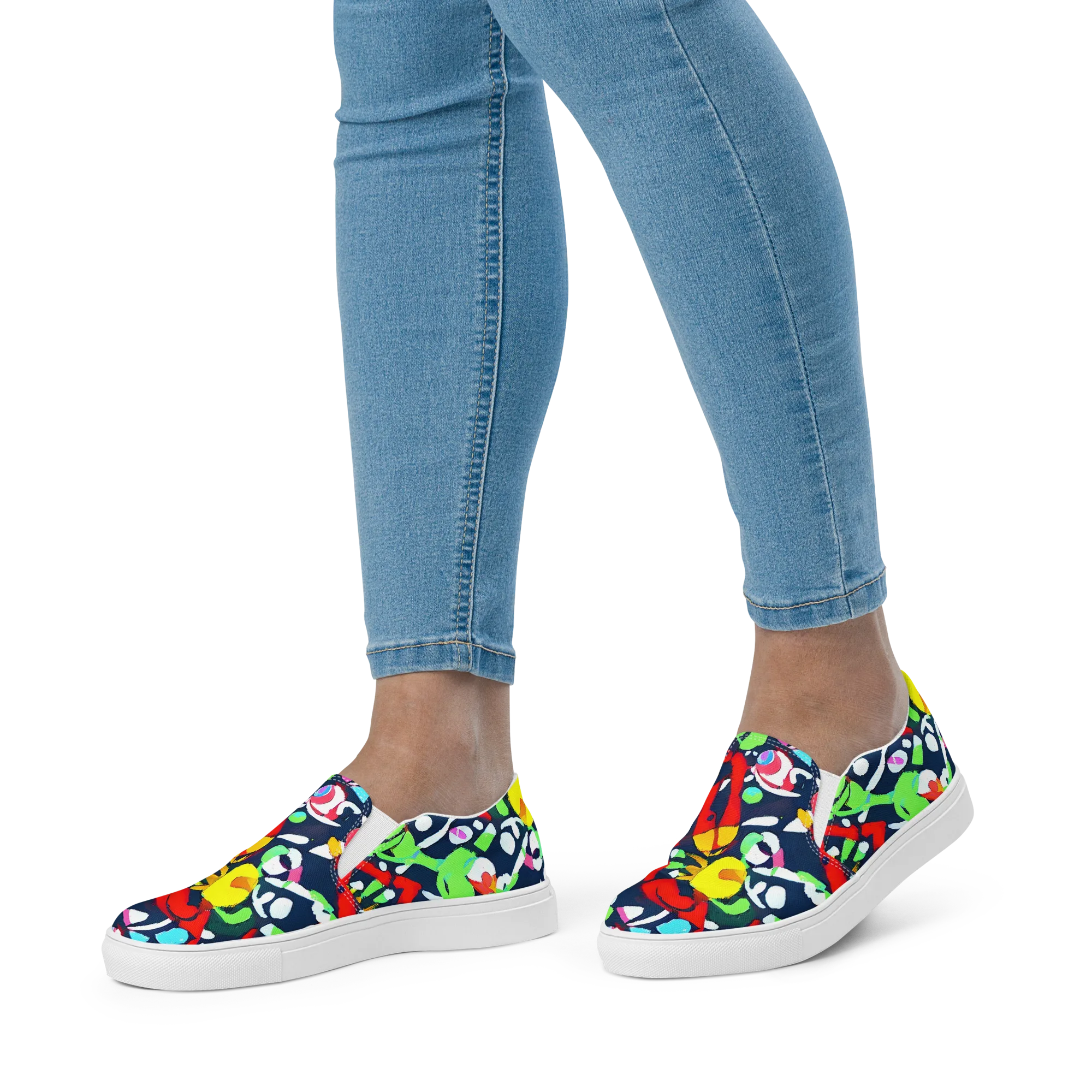 Chagall's Dream on Women's Slip-On Canvas Shoes — Front