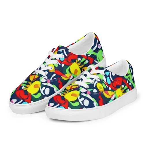Chagall's Dream on a Men's Lace-Up Canvas Shoes
