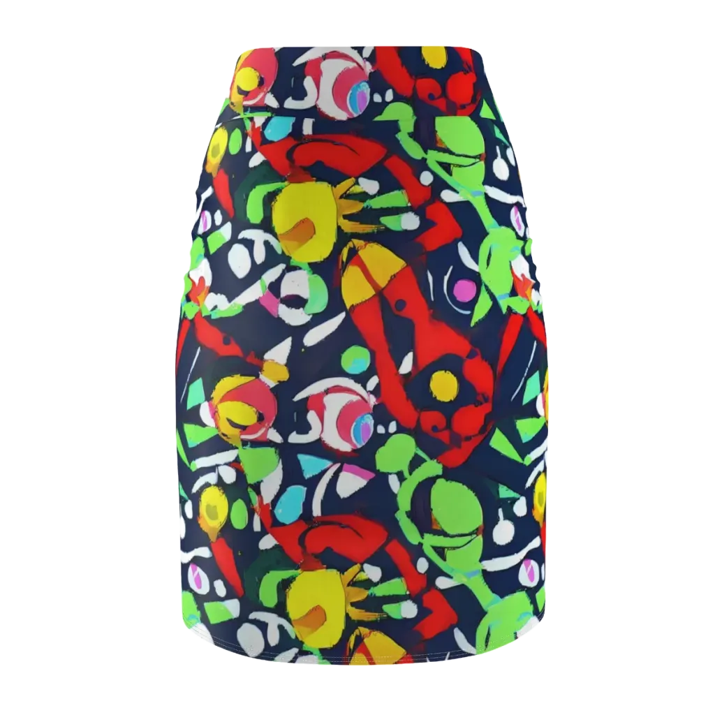 Chagall's Dream on Pencil Skirt — Back
