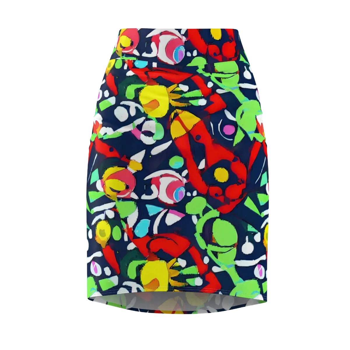 Chagall's Dream on Pencil Skirt — Front