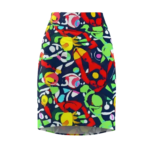 Chagall's Dream on a Pencil Skirt