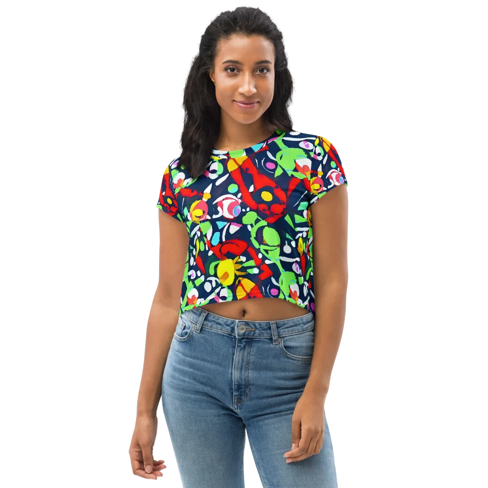 Chagall's Dream on Crop Tee — Front