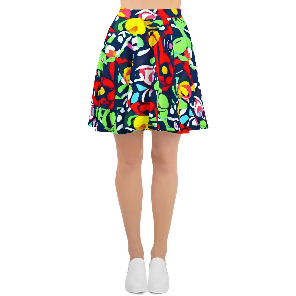 Chagall's Dream on Skater Skirt — Front