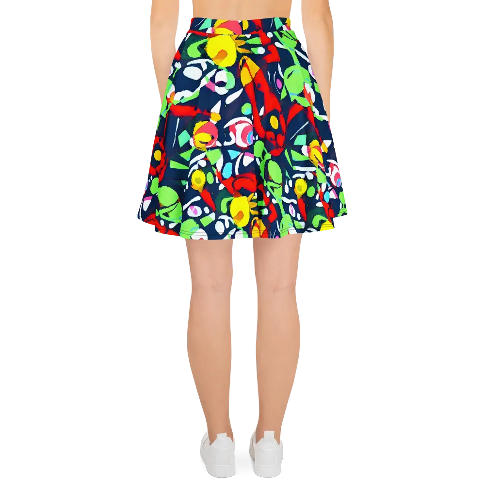 Chagall's Dream on Skater Skirt — Back