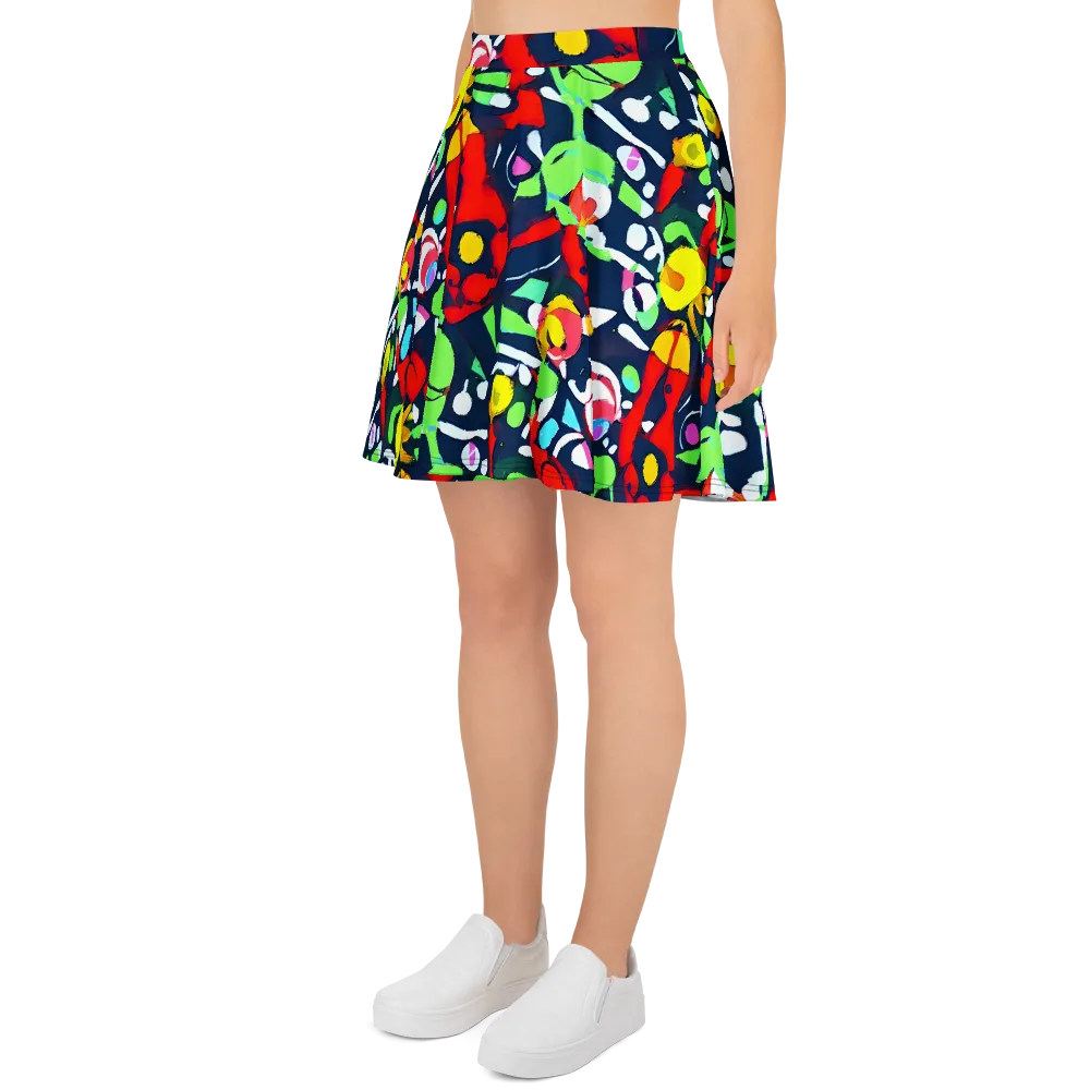 Chagall's Dream on Skater Skirt — Left