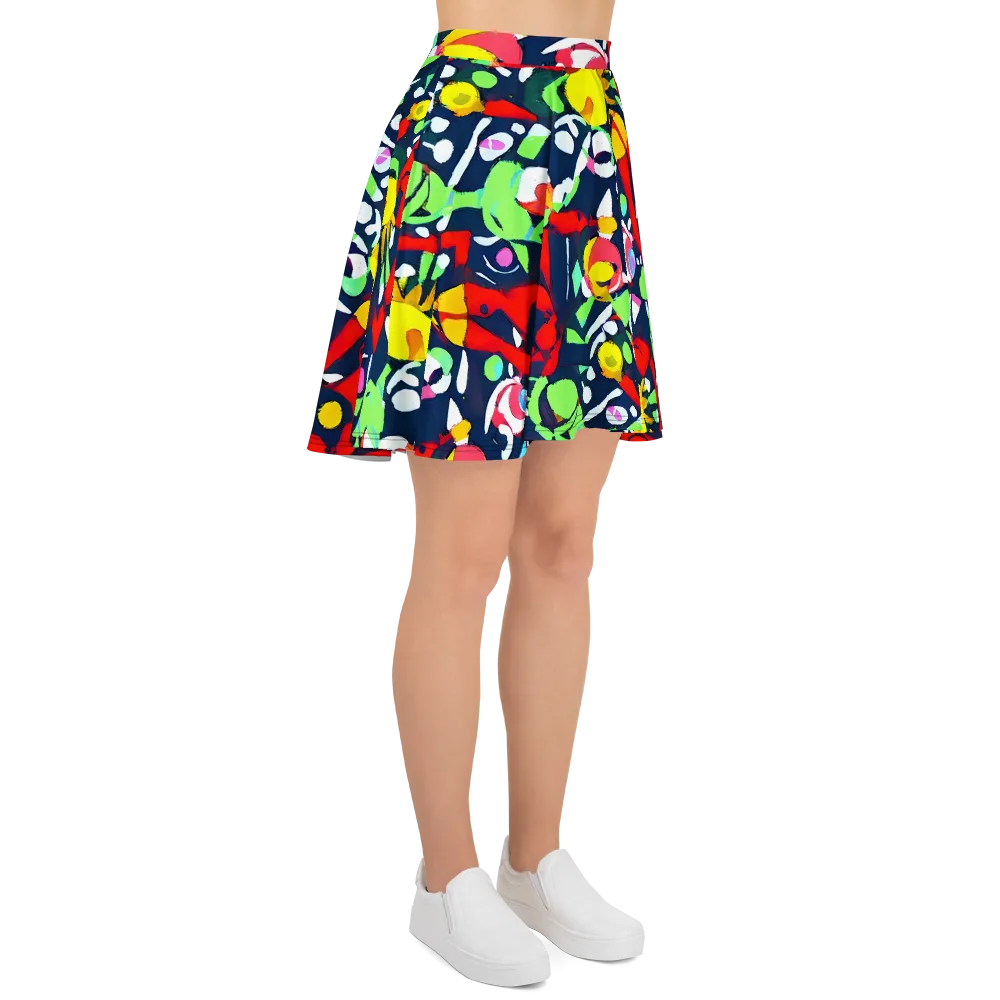 Chagall's Dream on Skater Skirt — Right