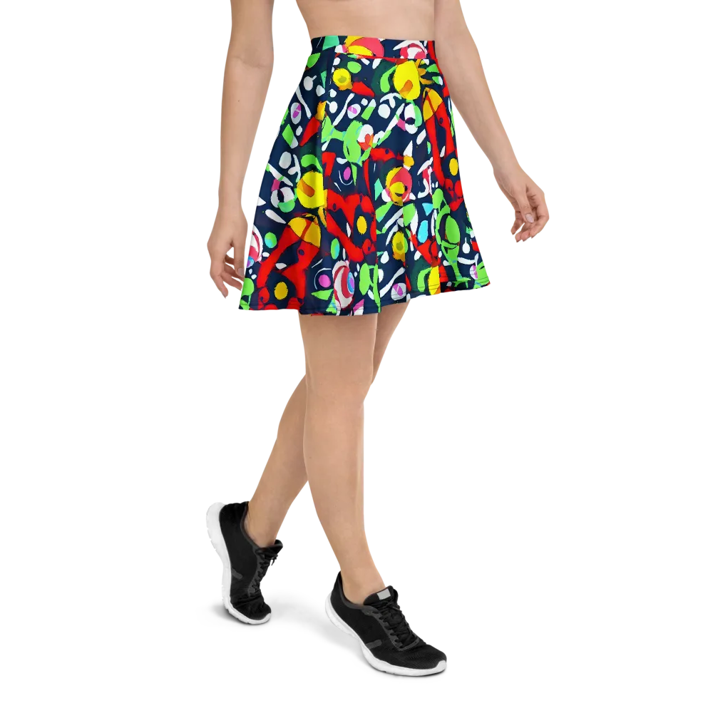 Chagall's Dream on Skater Skirt — Right