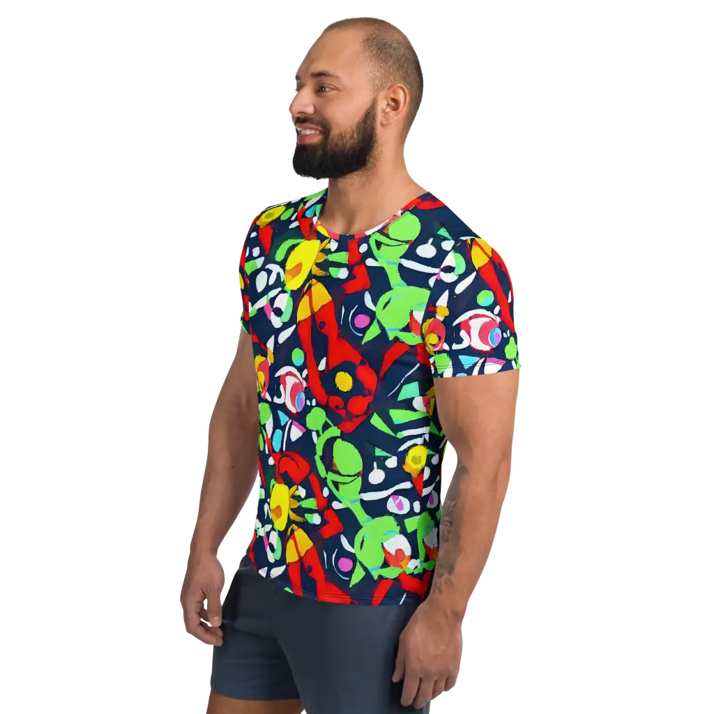 Chagall's Dream on Men's Athletic T-Shirt — Left