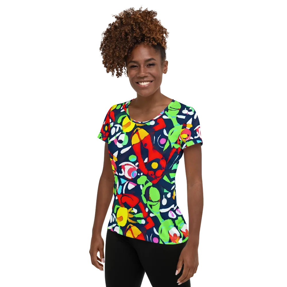 Chagall's Dream on Women's Athletic T-Shirt — Left