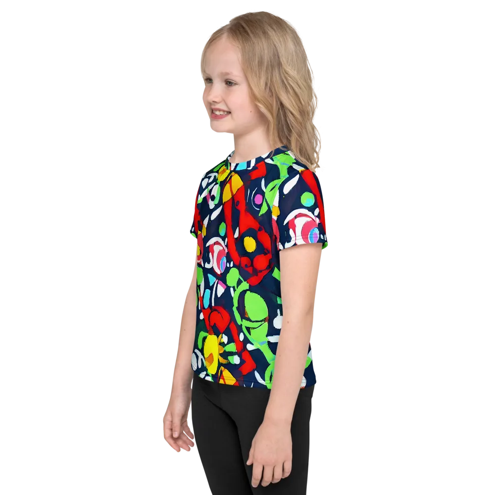 Chagall's Dream on Kids Crew Neck T-Shirt — Left