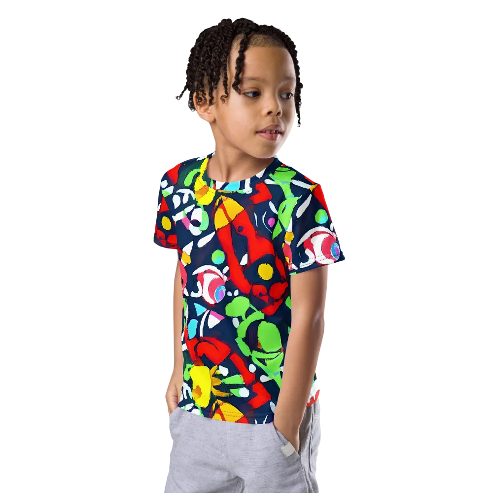 Chagall's Dream on Kids Crew Neck T-Shirt — Left Front