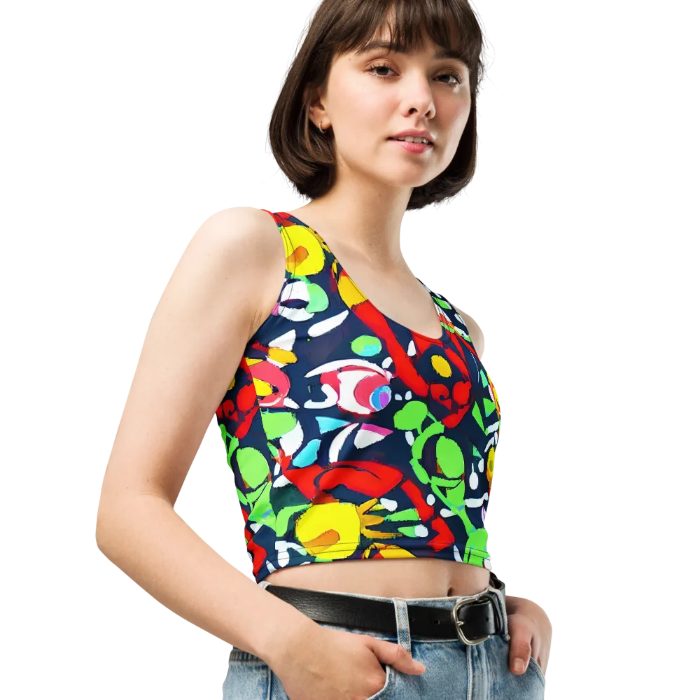 Chagall's Dream on Crop Top — Right Front
