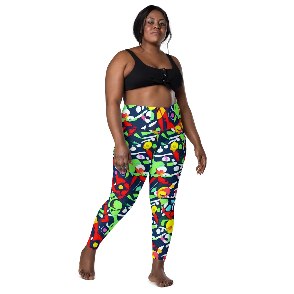 Chagall's Dream on Leggings with Pockets — Front