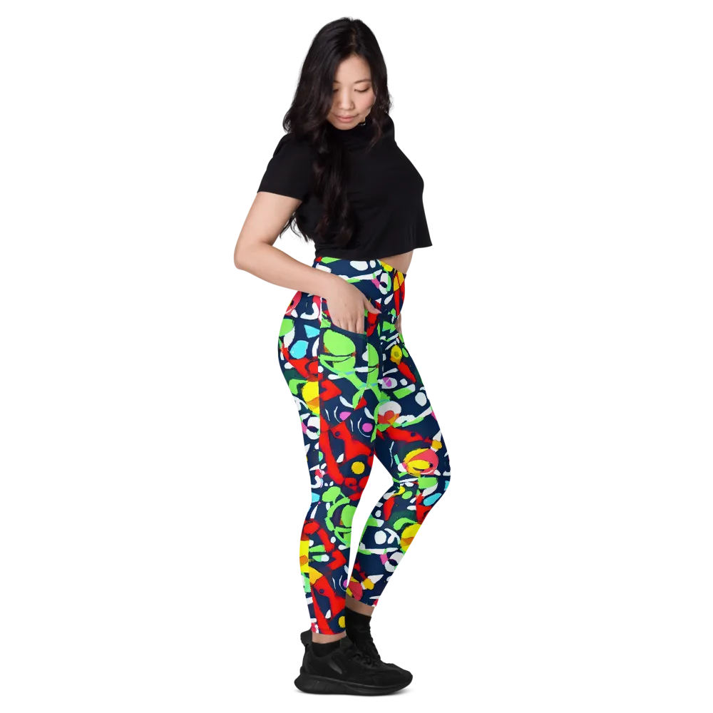 Chagall's Dream on Leggings with Pockets — Right