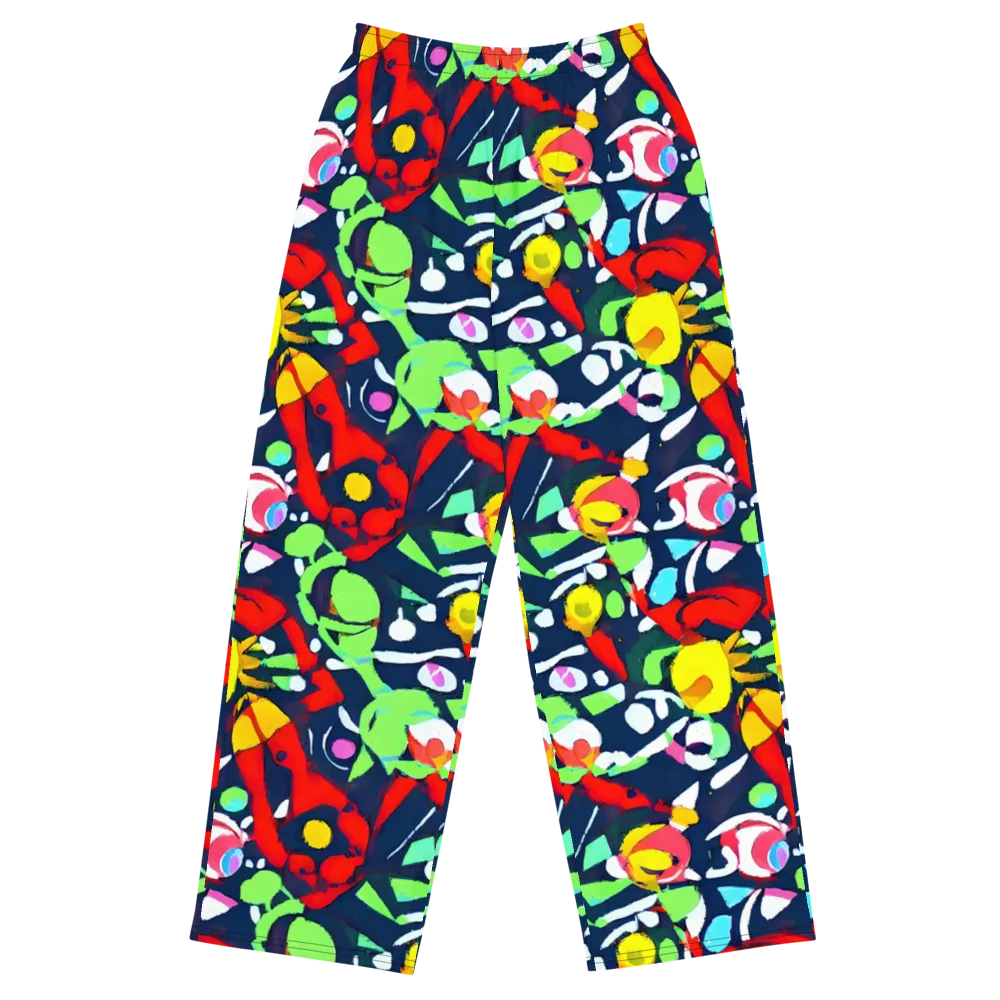 Chagall's Dream on Wide-Leg Pants — Front