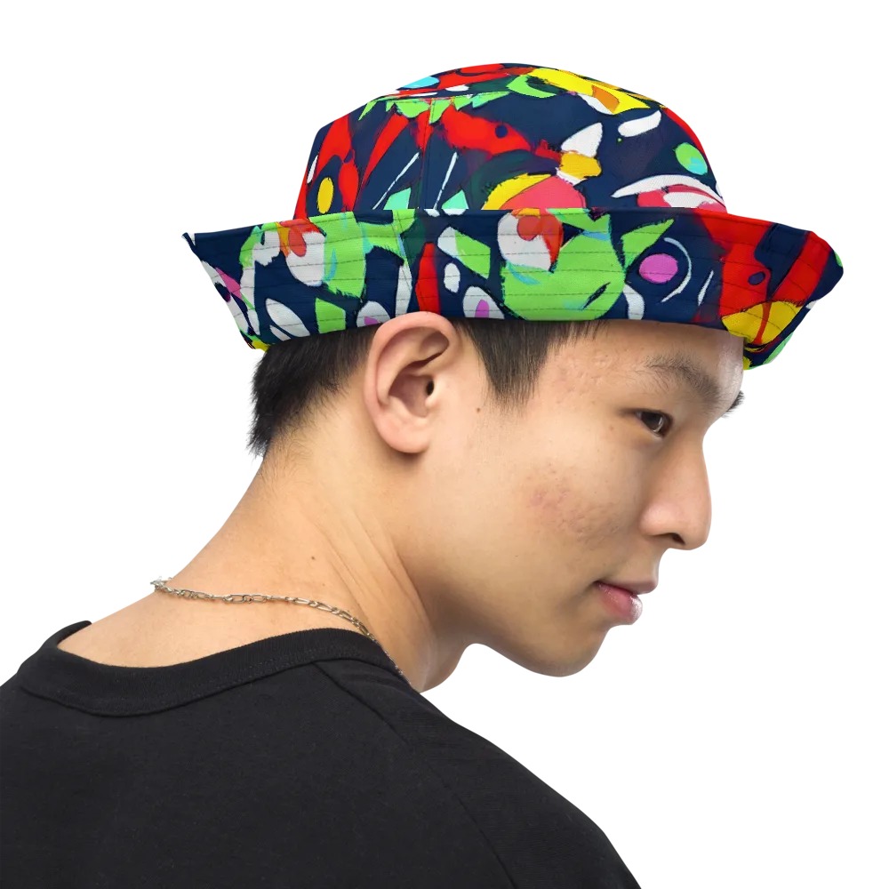 Chagall's Dream on Reversible Bucket Hat — Right Outside