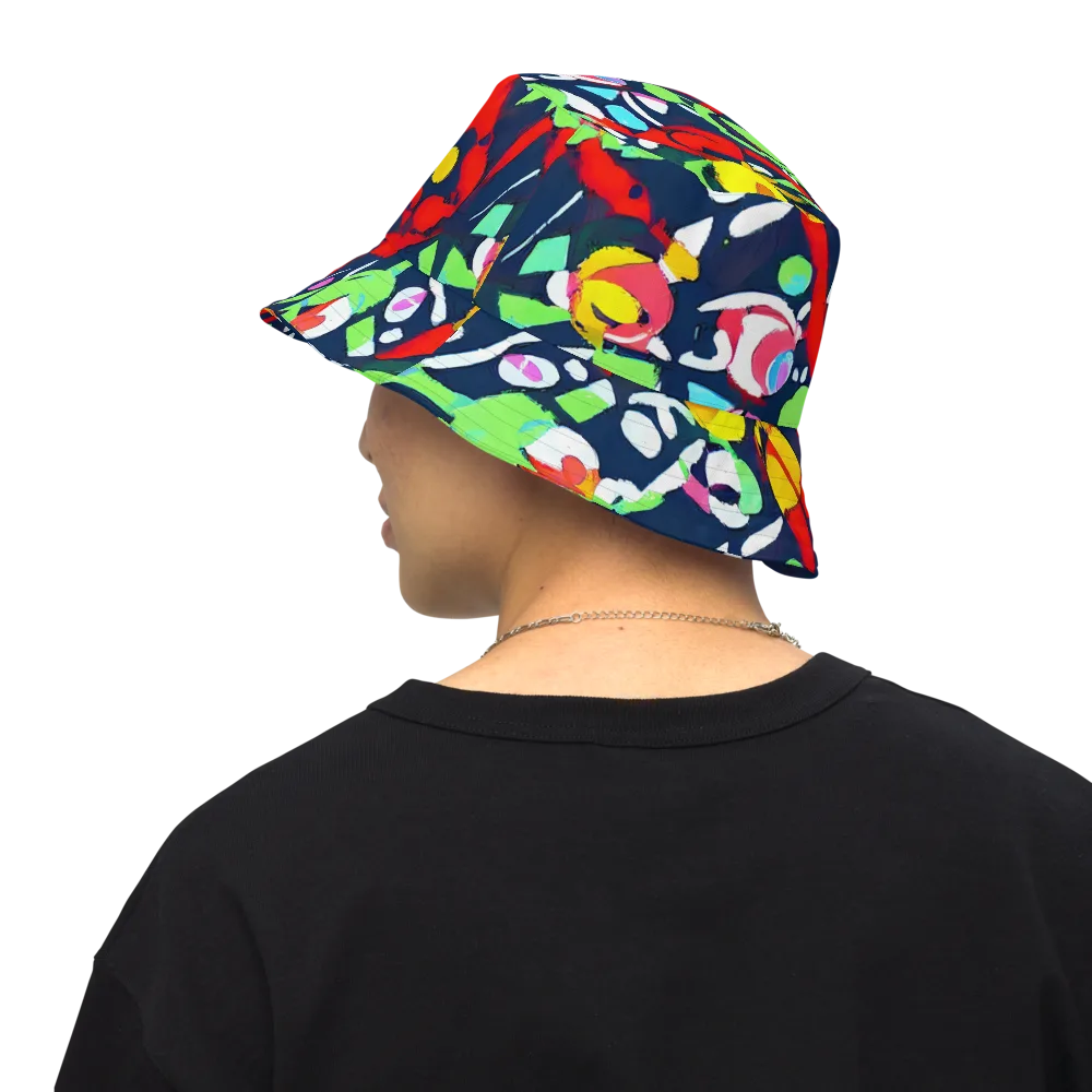 Chagall's Dream on Reversible Bucket Hat — Back Inside
