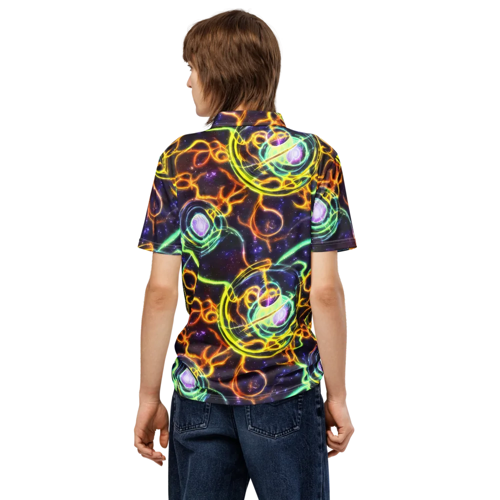 Carracci Cosmos on Men's Slim Fit Polo Shirt — Back