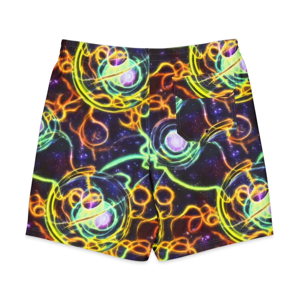 Carracci Cosmos on Men's Board Shorts — Back