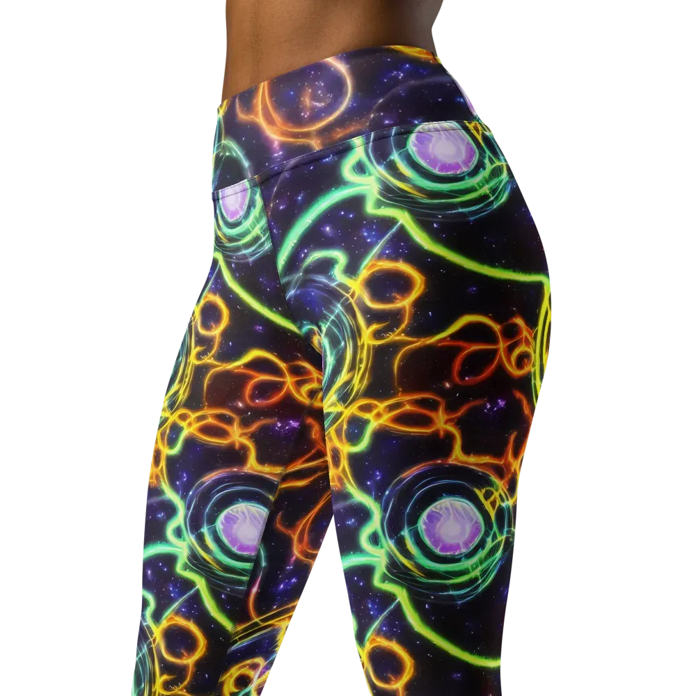 Carracci Cosmos on Yoga Leggings — Left Front