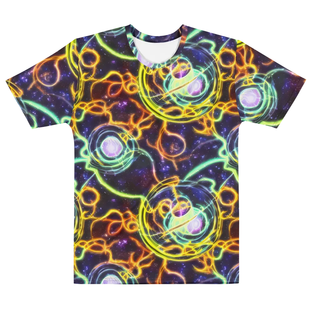 Carracci Cosmos on Men's Cotton Crew Neck T-Shirt — Front