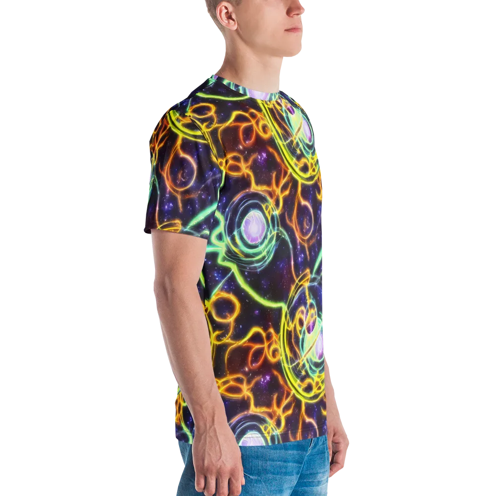 Carracci Cosmos on Men's Crew Neck T-Shirt — Right