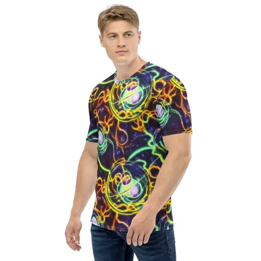 Carracci Cosmos on a Men's Crew Neck T-Shirt
