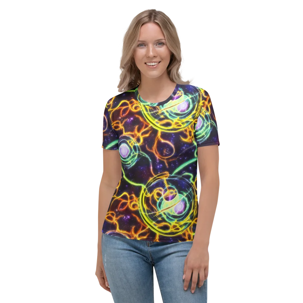 Carracci Cosmos on Women's Crew Neck T-Shirt — Front