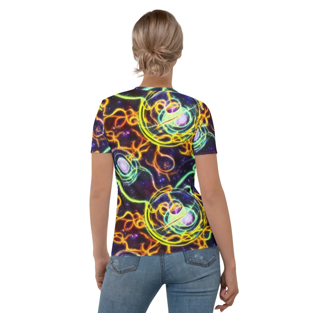 Carracci Cosmos on Women's Crew Neck T-Shirt — Back