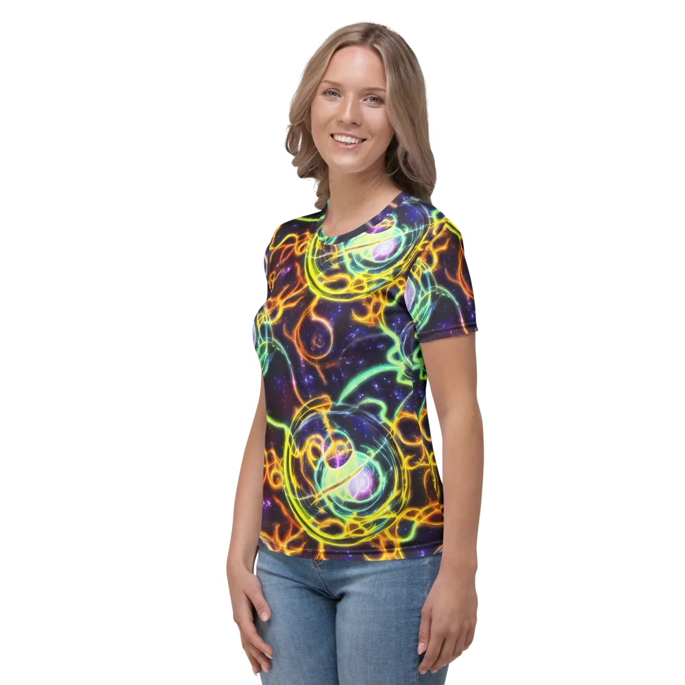 Carracci Cosmos on Women's Crew Neck T-Shirt — Left
