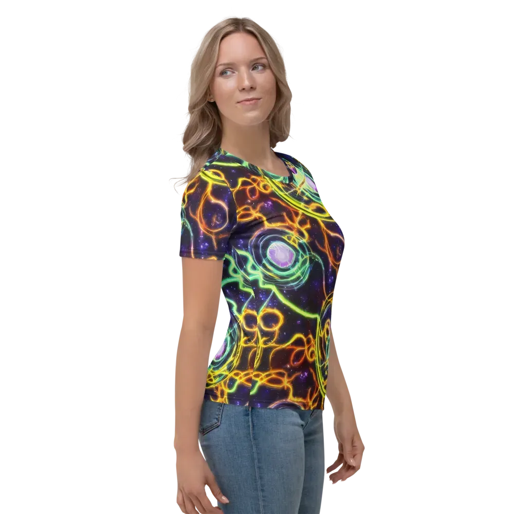Carracci Cosmos on Women's Crew Neck T-Shirt — Right