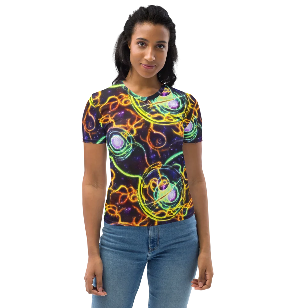 Carracci Cosmos on Women's Crew Neck T-Shirt — Front