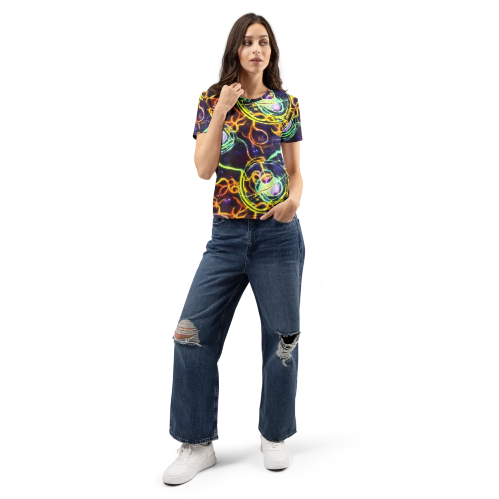 Carracci Cosmos on Women's Crew Neck T-Shirt — Front