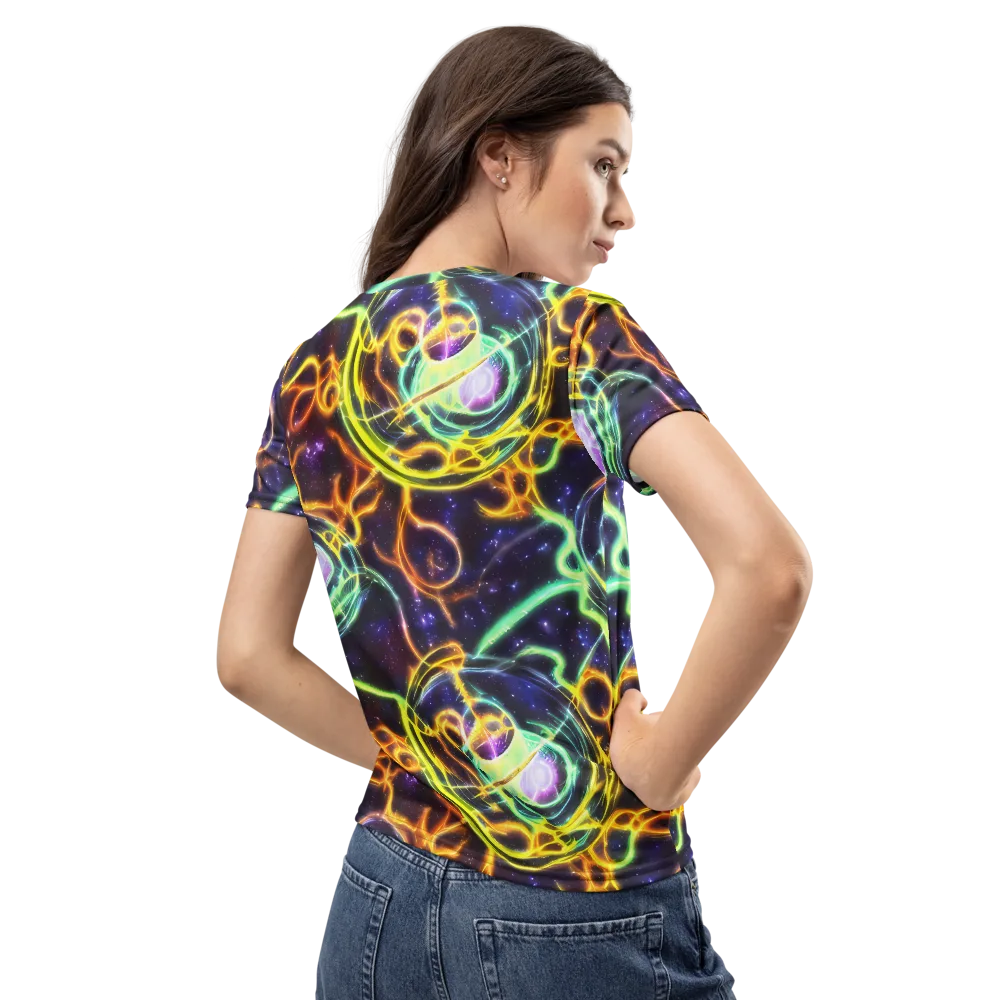 Carracci Cosmos on Women's Crew Neck T-Shirt — Back