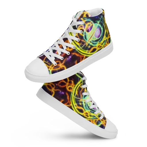 Carracci Cosmos on a Women's High Top Canvas Shoes