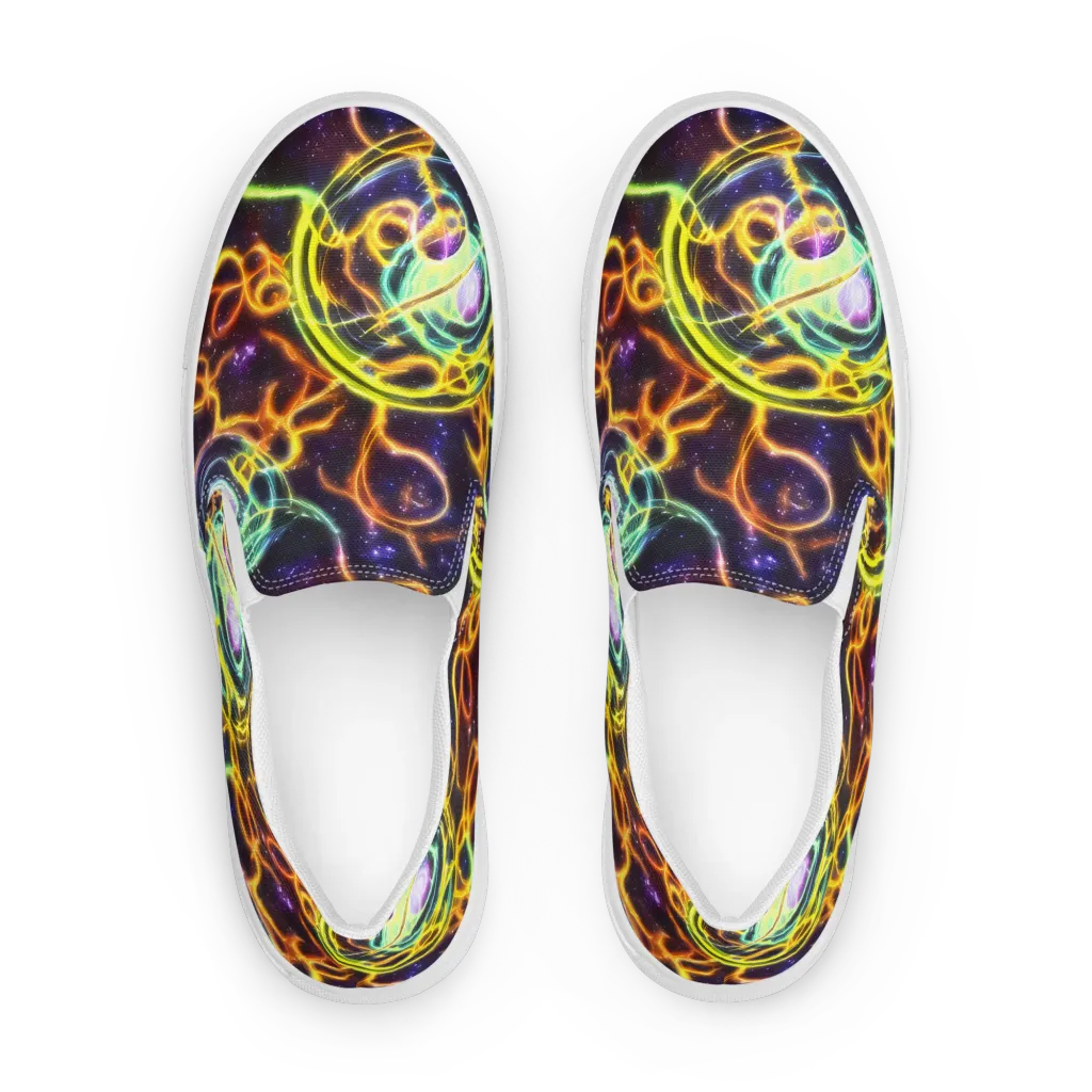 Carracci Cosmos on Men's Slip-On Canvas Shoes — Front